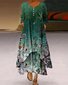 Women's Art Pattern Double Layer Dress Stylish Modern Everyday Weekend Beach