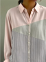 Women's Geometric Pattern Long Sleeve Shirt Fashionable Modern Everyday Weekend
