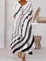 Women's Art Pattern Double Layer Dress Stylish Modern Everyday Weekend Beach