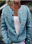 Women Casual Spring/Fall 3D Printing Holiday Loose Cardigan