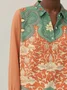 Women's Vintage Art Pattern Long Sleeve Shirt Fashionable Modern Everyday Weekend