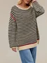 Split Joint Simple Wool/Knitting Loose Sweater