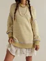 Split Joint Simple Wool/Knitting Loose Sweater