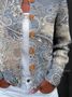 Women's Ethnic Paisley Art Pattern Print Buttoned Cardigan Sweater