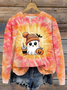 Halloween Round Neck Long Sleeve Casual Sweatshirt