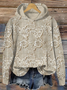 Women's Floral Print Casual Long Sleeve Hoodie