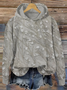 Women's Floral Abstract Print Casual Long Sleeve Hoodie