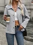 Urban Loose Buckle Shawl Collar Jacket
