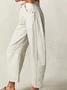 Buckle Cotton Loose Casual Women's Loose Wide Leg Pants Mid-low Rise Washed Scimitar Pants Jeans