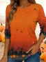 Regular Fit Casual Halloween Cotton T-Shirt
