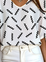 Women's Ribbed T-Shirt Casual Comfort 3/4 Sleeves Regular Top