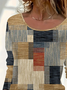 Women's Long Sleeve T-shirt Spring/Fall As Picture Abstract Printing Jersey Crew Neck Daily Going Out Casual Top