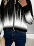 Women's Gradient Pattern Hooded Jacket Casual Comfort Regular Sweatshirt