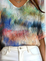 Women's Ribbed T-Shirt Casual Comfort 3/4 Sleeves Regular Top