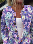 Stand Collar Casual Wool/Knitting Loose Cardigan