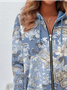 Women's Paisley Pattern Hooded Jacket Casual Comfort Regular Sweatshirt