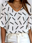 Women's Ribbed T-Shirt Casual Comfort 3/4 Sleeves Regular Top