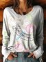 Women's Retro Graphic T-shirt Casual Comfort Regular Loose Top
