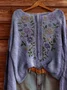 Women's Floral Print Casual Long Sleeve Top