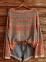 Women's Floral Print Casual Long Sleeve Top