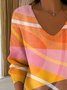 Casual V Neck Sweater