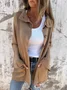 Casual Plain Stand Collar Jacket