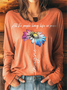 Women's Retro Floral Pattern Long Sleeve T-Shirt Casual Comfort Regular Loose Top