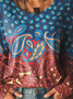Women's Retro Floral Pattern Long Sleeve T-Shirt Casual Comfort Regular Loose Top