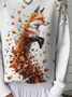 Women's Autumn Pattern Crewneck Sweater Casual Comfort Regular Pullover Sweatshirt