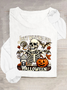 Women's Just Waiting for Halloween Funny Long Sleeve T-Shirt