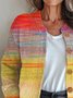 Casual Regular Fit Ombre Knitted Cardigan