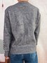 Crew Neck Casual Cotton Cardigan