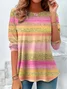 Striped Vintage Regular Fit Crew Neck T-Shirt