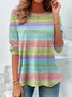Striped Vintage Regular Fit Crew Neck T-Shirt