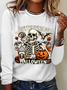 Women's Just Waiting for Halloween Funny Long Sleeve T-Shirt