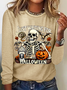 Women's Just Waiting for Halloween Funny Long Sleeve T-Shirt