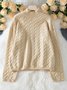 Plain Casual Crew Neck Sweater