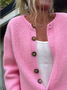 Women's Casual Long Sleeve Button Cardigan Sweater