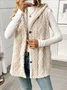 Casual Plain Hoodie Regular Fit Cardigan