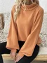 Casual Plain Turtleneck Sweater