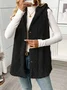 Casual Plain Hoodie Regular Fit Cardigan