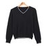 Women's Autumn And Winter V-Neck Sweater Top Versatile Threaded Bottoming Shirt
