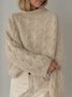 Plain Casual Crew Neck Sweater