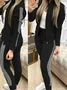 Women's Split Joint Plain Daily Going Out Two-Piece Set Gray Casual Spring/Fall Top With Pants Matching Set