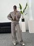 Casual Suit Autumn And Winter Cardigan Sports Women's Fashion Street Style Long-Sleeved Jacket And Trousers Two-Piece Suit