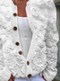 Women's Floral Print Casual Long Sleeve Button Cardigan Sweater