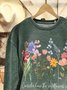 Cotton Regular Fit Simple Crew Neck Sweatshirt