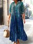 Casual Geometric Dress With No