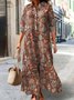 Casual Floral Regular Fit Cotton Dress With No