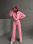 Casual Suit Autumn And Winter Cardigan Sports Women's Fashion Street Style Long-Sleeved Jacket And Trousers Two-Piece Suit